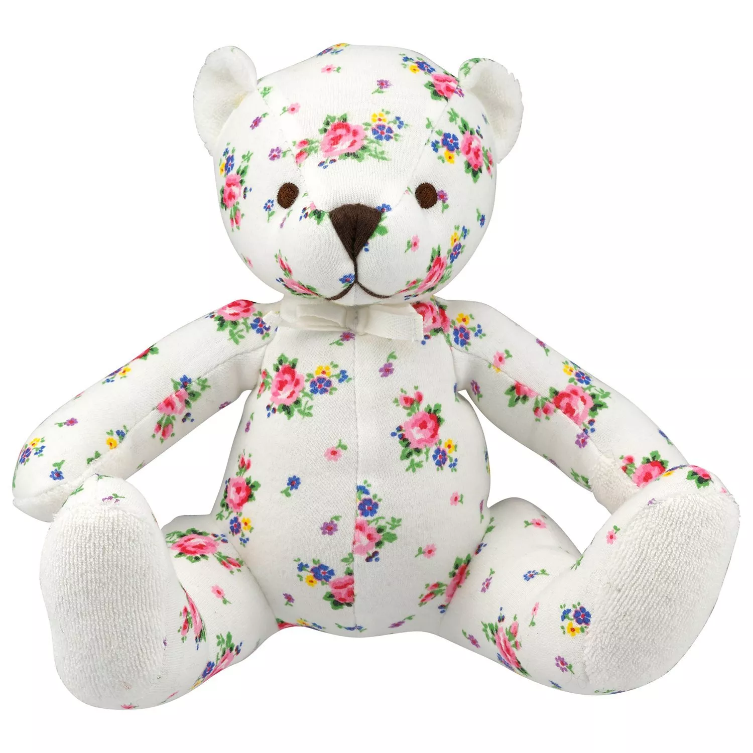 Cath Kidston Hankie Rose Teddy Bear White Multi