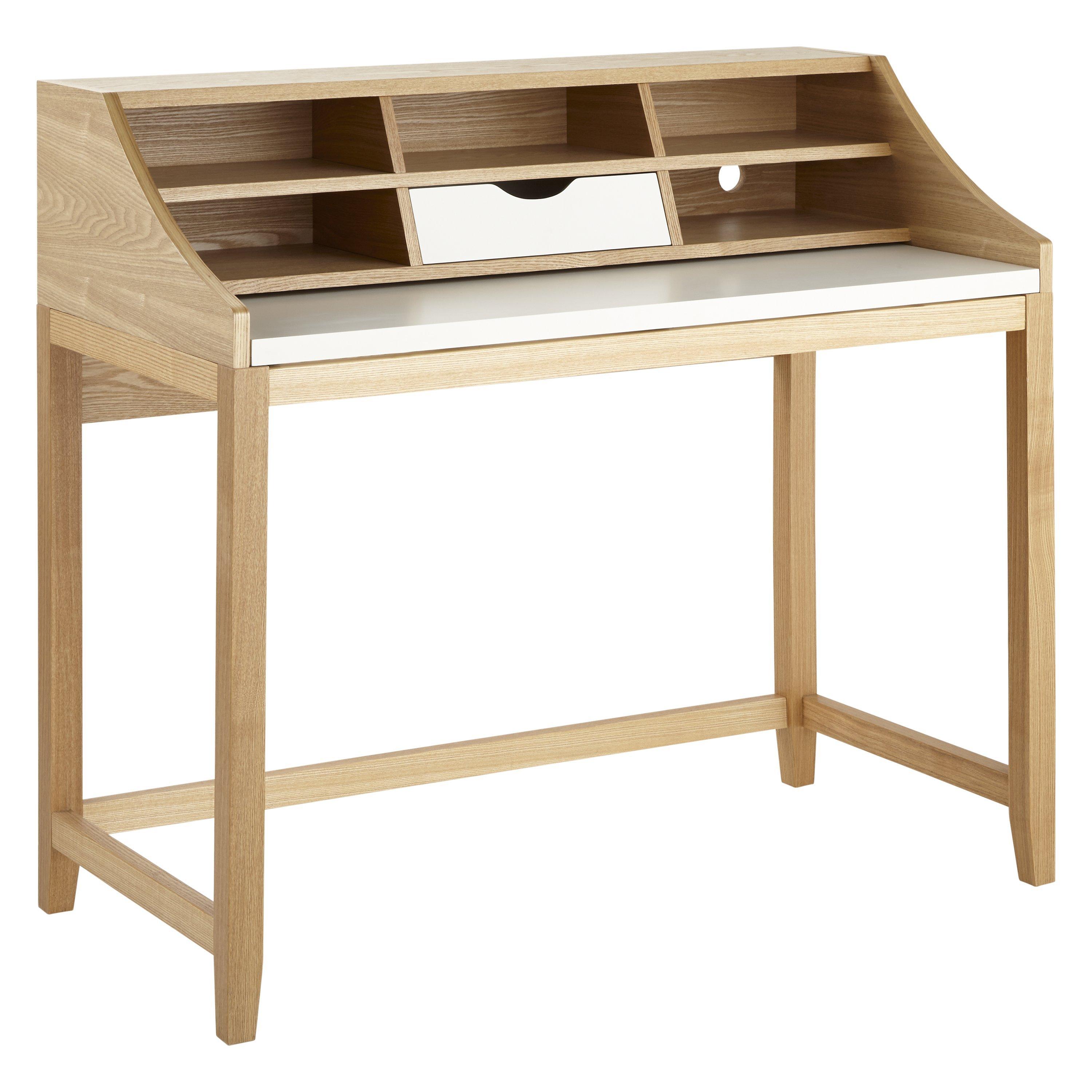 John Lewis & Partners Loft Desk, White/Ash