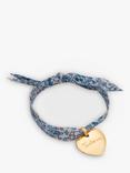 Merci Maman Personalised 18ct Gold Plated Heart Liberty Bracelet