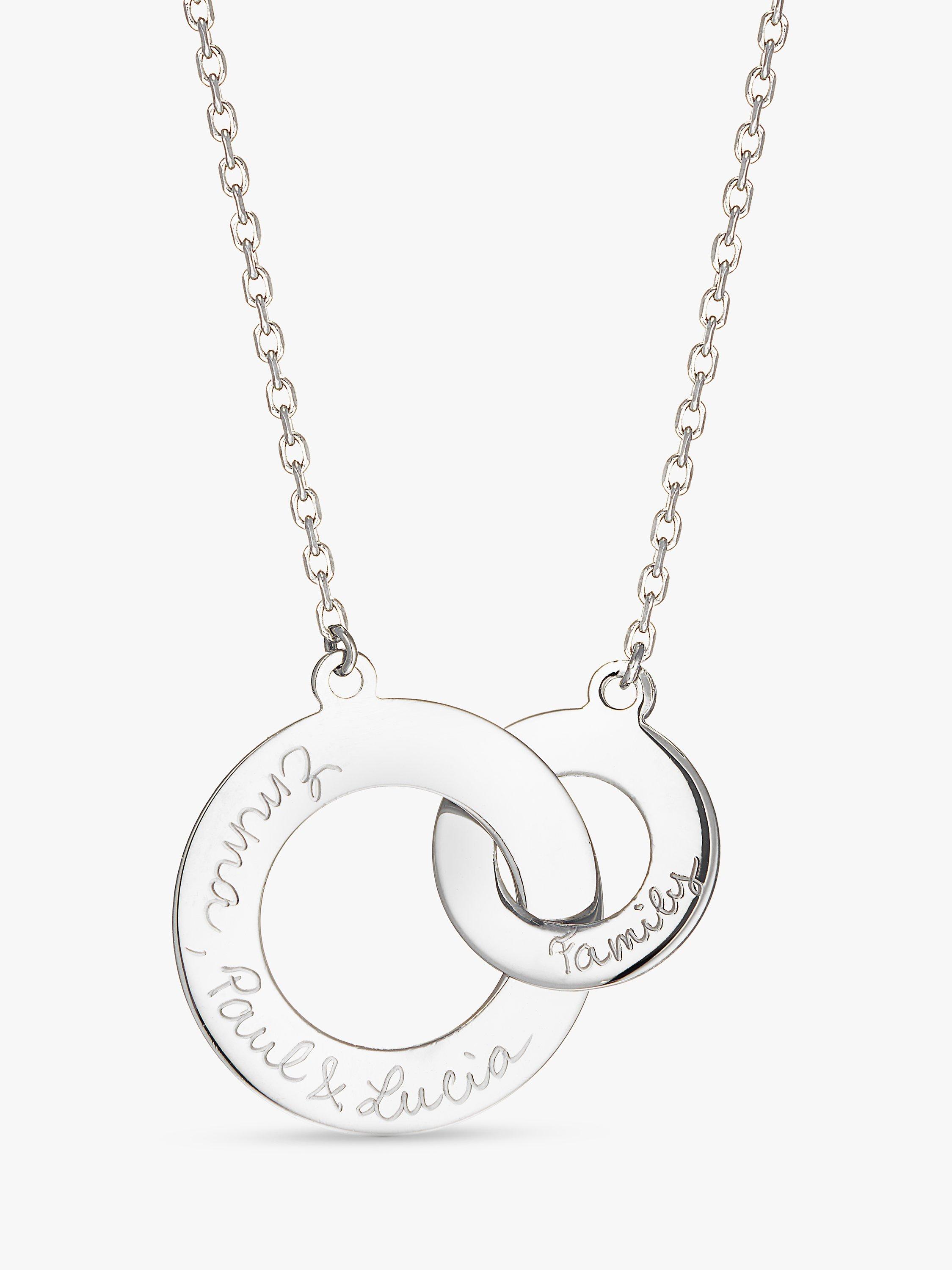 Merci Maman Personalised Intertwined Charm Necklace