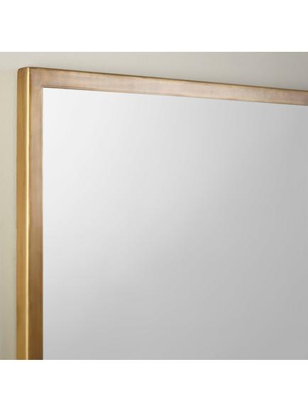 John Lewis Ivey Rectangular Wall Mirror, 101 x 76cm - view 2, Brass