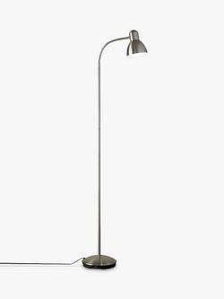 John Lewis Mykki LED Floor Lamp, Satin Nickel, Satin Nickel