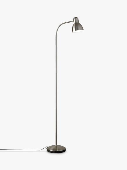 John Lewis Mykki LED Floor Lamp, Satin Nickel, Satin Nickel