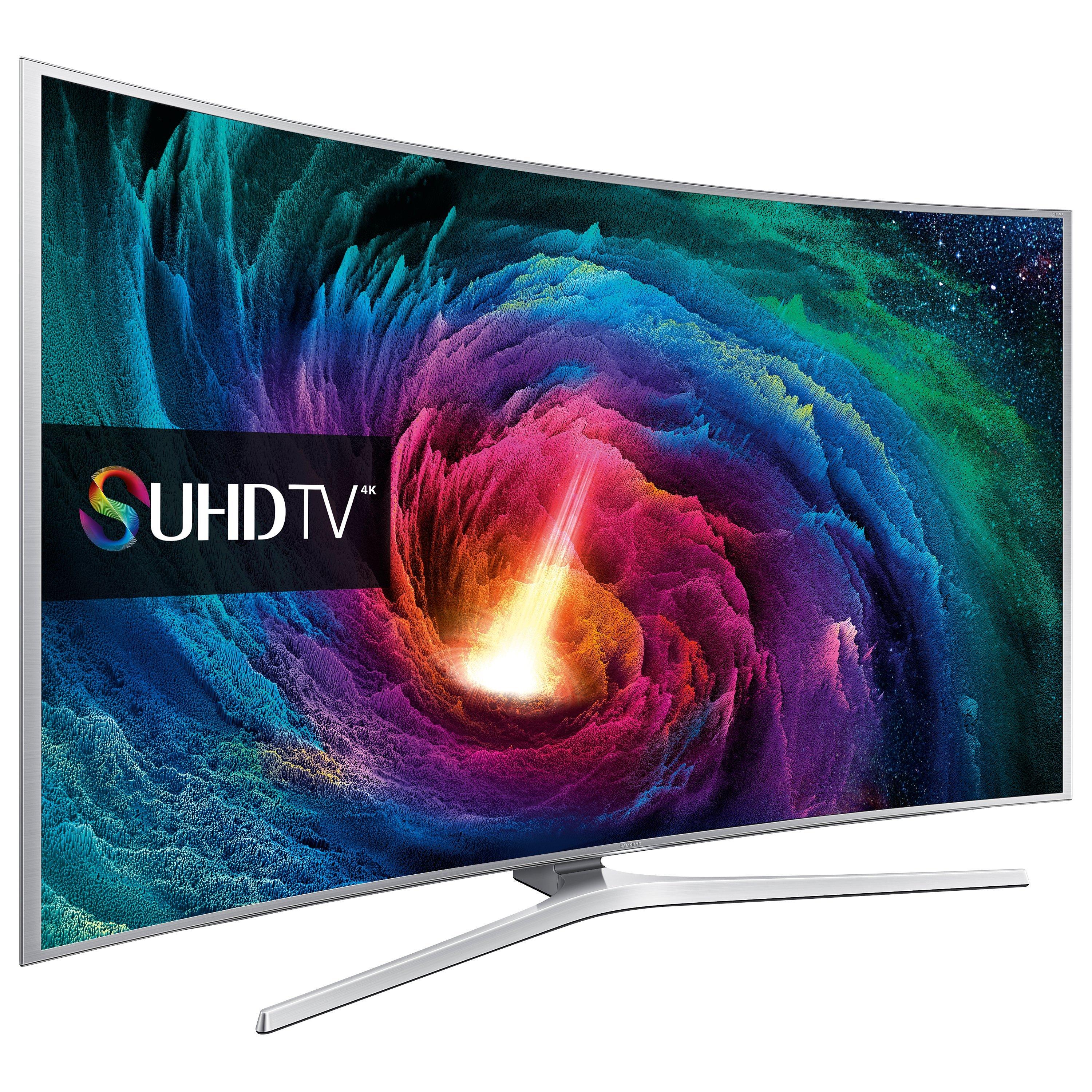 Samsung UE65JS9000 Curved 4K SUHD HDR 3D Smart TV, 65" with Freeview HD/ freesat HD and Built-in Wi-Fi