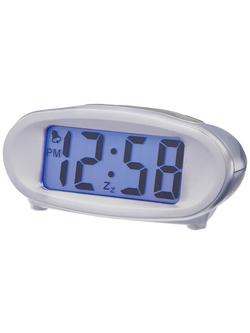 Acctim Eclipse Solar Dual Power Smartlite® Digital Alarm Clock, Silver, Silver