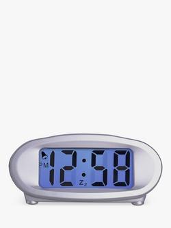 Acctim Eclipse Solar Dual Power Smartlite® Digital Alarm Clock, Silver - view 2, Silver