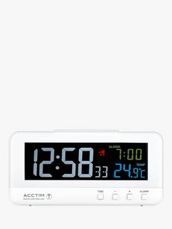 Acctim Radio Controlled LCD Digital Alarm Clock, White - view 2, White