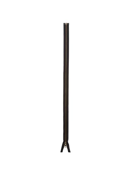 YKK Antique Brass Metal Teeth Zip, Black