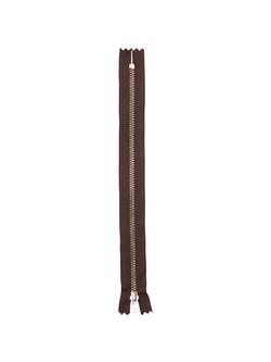 YKK Strong Metal Tooth Zip, Brown