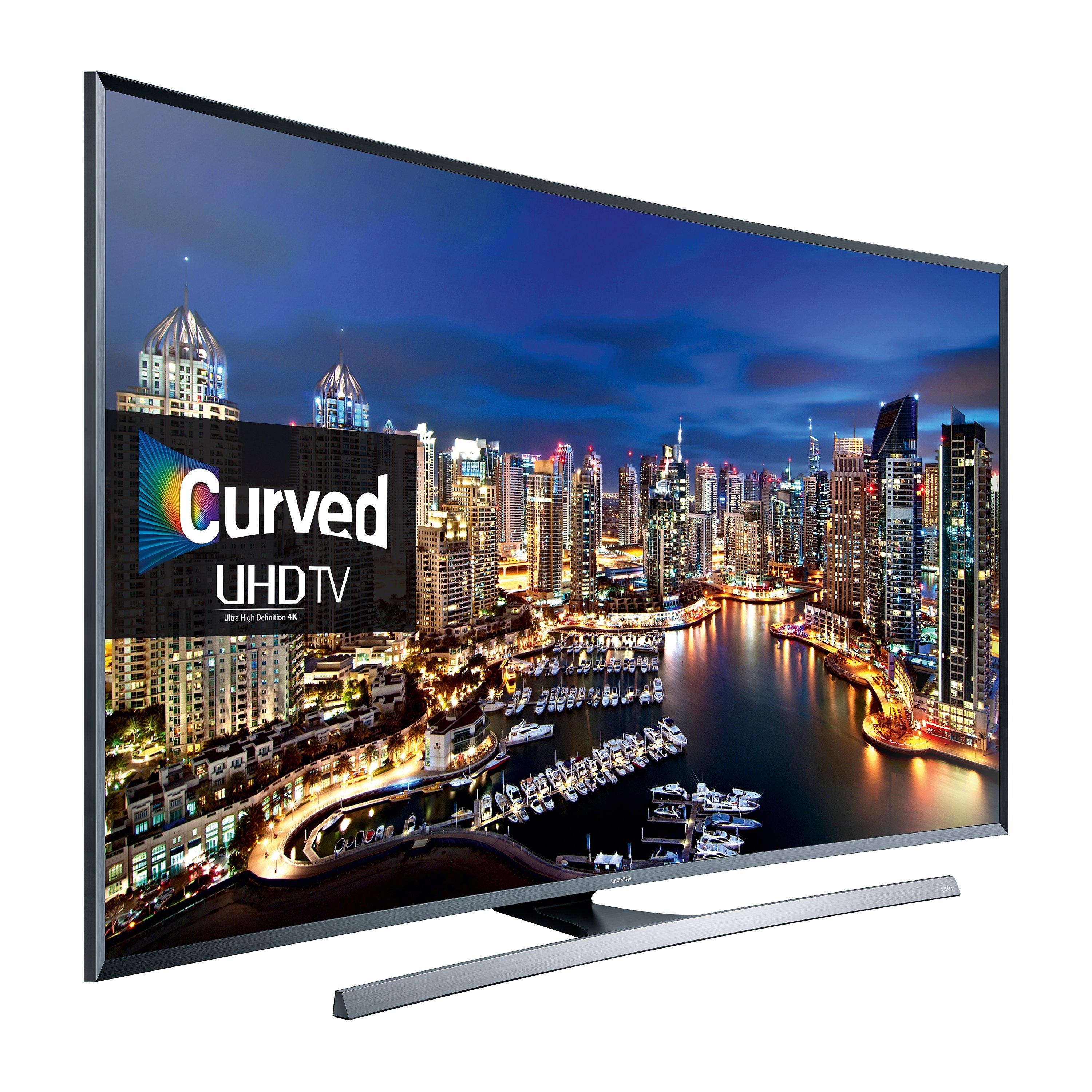 Samsung UE55JU7500 Curved LED HDR 4K Ultra HD 3D Smart TV, 55" with Freeview HD/freesat HD and Built-in Wi-Fi
