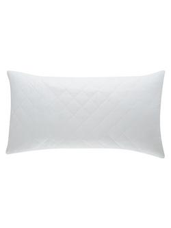 John Lewis Natural Cotton Quilted Kingsize Pillow Protector - view 2, White