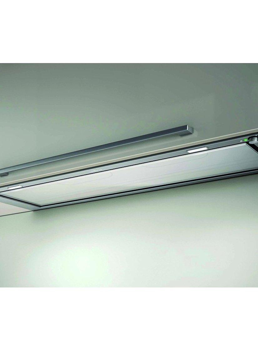 Elica Hidden Integrated Cooker Hood, Stainless Steel/White Glass, D Energy Rating