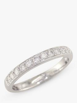 E.W Adams 18ct White Gold Diamond Eternity Ring, White Gold, White Gold