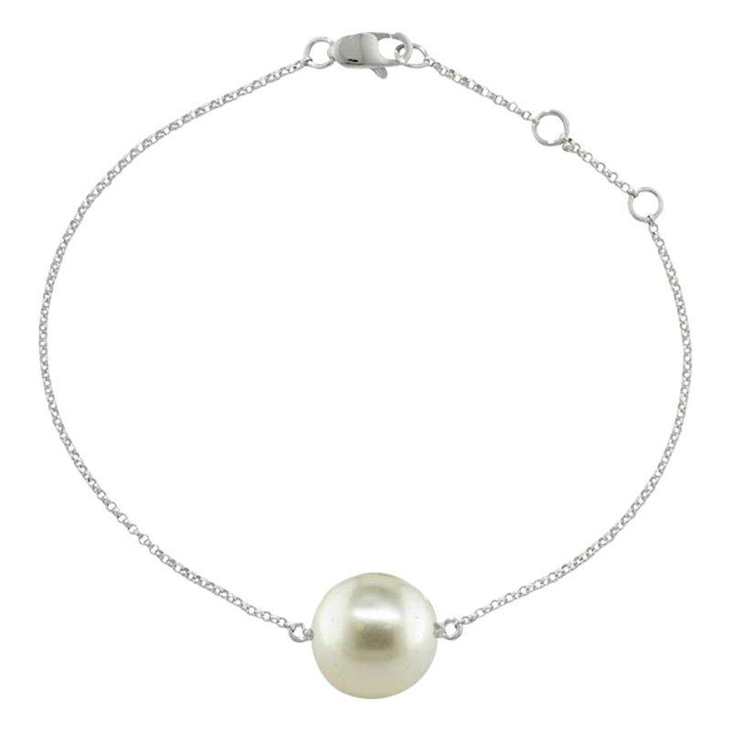 London Road 9ct White Gold Burlington Pearl Bracelet