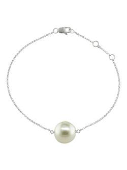 London Road 9ct White Gold Burlington Pearl Bracelet, White Gold