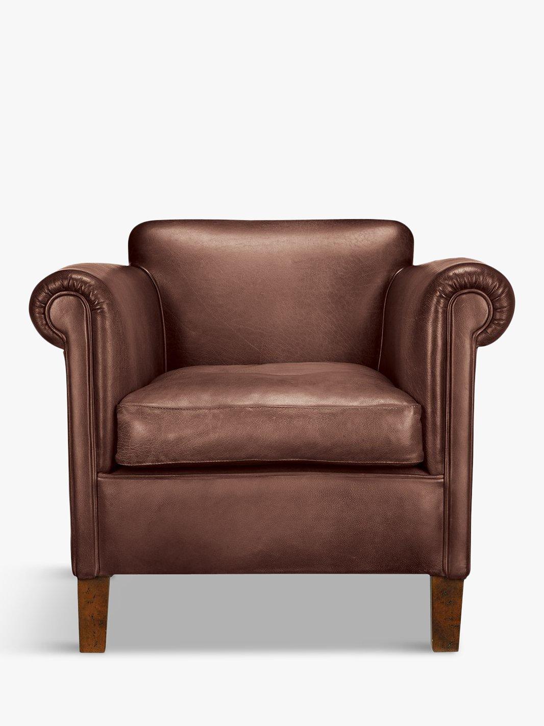 Camford Range, John Lewis Camford Leather Armchair, Picasso Chestnut