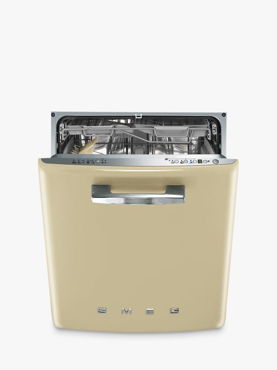 Smeg DI6FABCR Retro Integrated Dishwasher, Cream