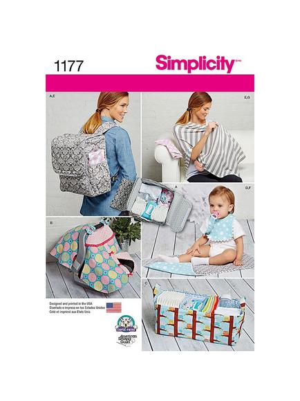 Simplicity Children's Accessories Sewing Pattern, 1177, One Size, 