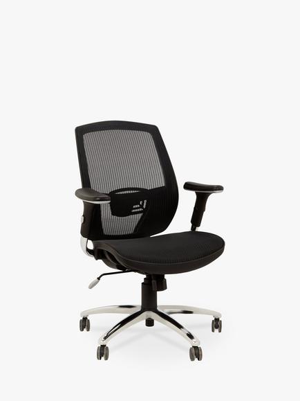 John Lewis Murray Ergonomic Office Chair, Black, Black