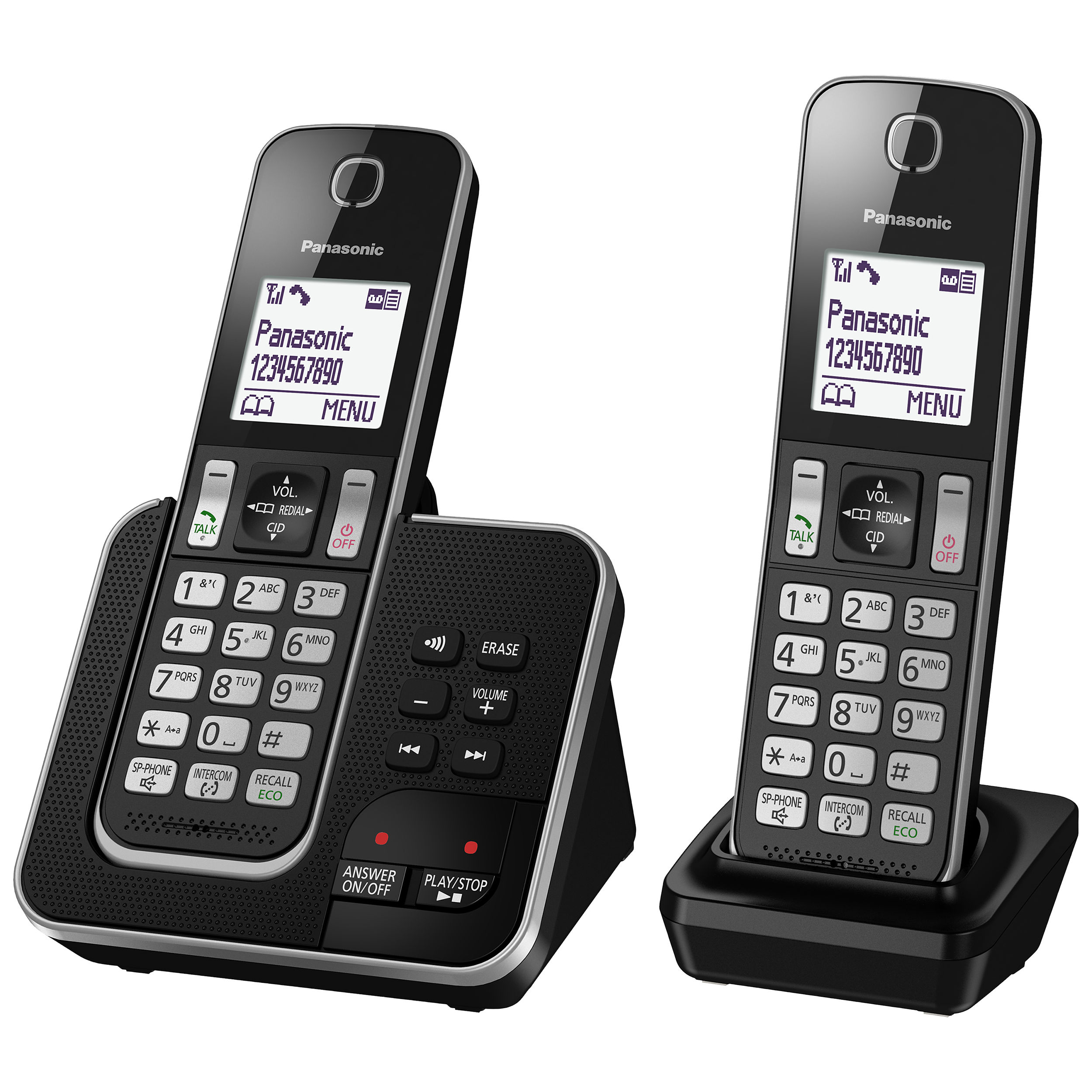 Panasonic KX-TGD322EB Digital Cordless Phone with Nuisance Call Control and Answering Machine, Twin DECT