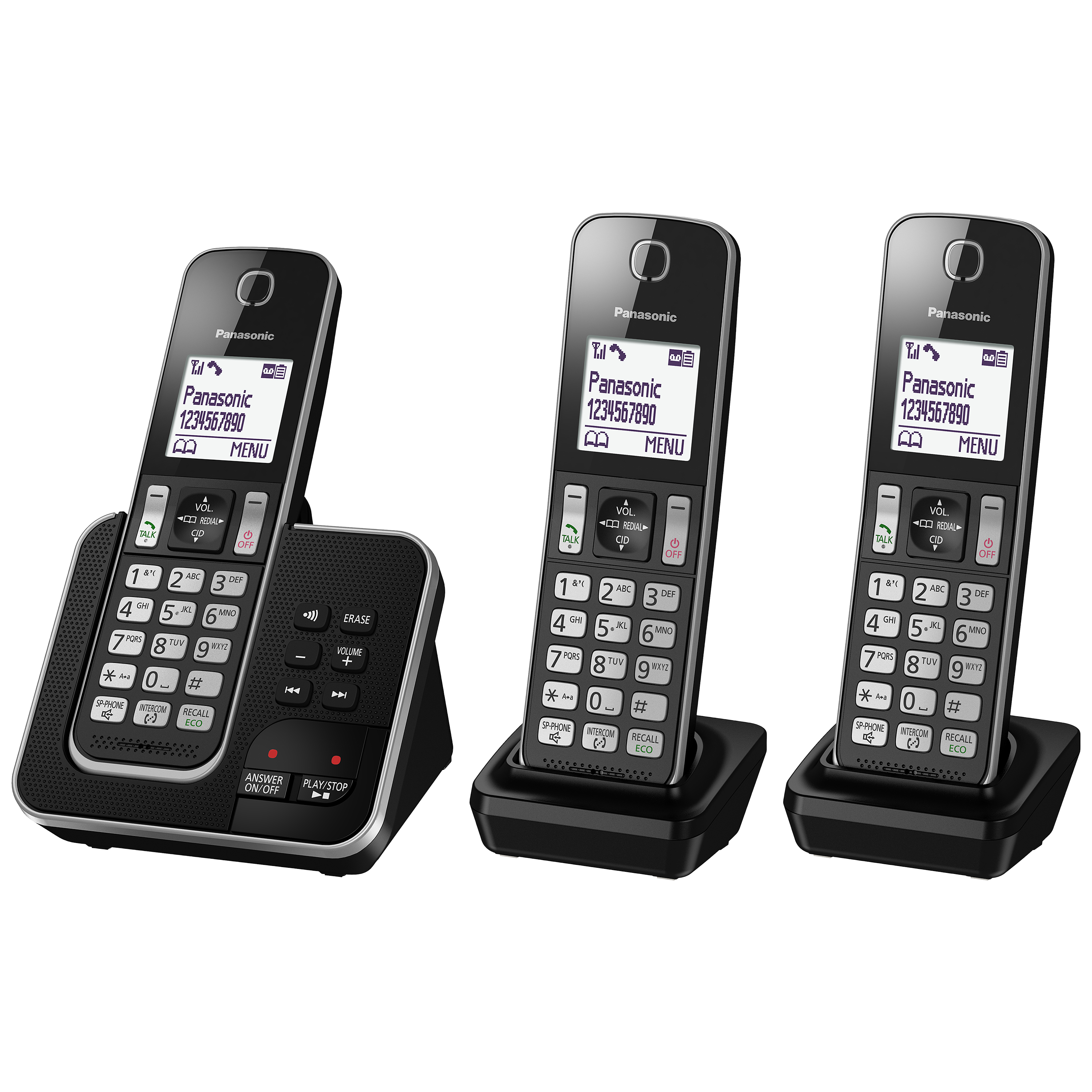 Panasonic KX-TGD323EB Digital Cordless Phone with Nuisance Call Control and Answering Machine, Trio DECT