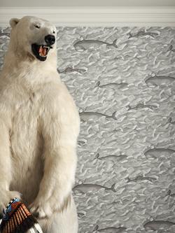 Cole & Son Melville Wallpaper - view 2, Soot & Snow