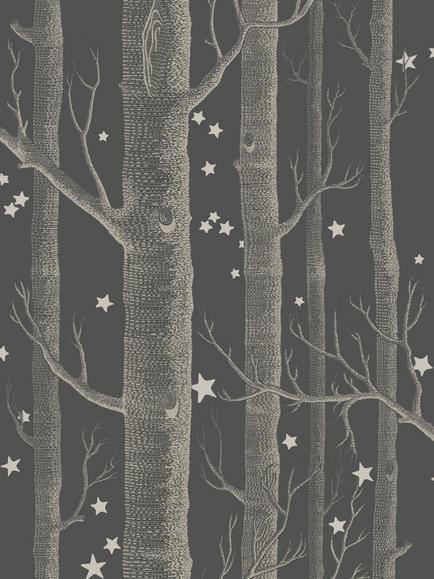 Cole & Son Woods & Stars Wallpaper, Charcoal