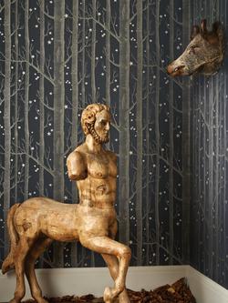 Cole & Son Woods & Stars Wallpaper - view 2, Charcoal