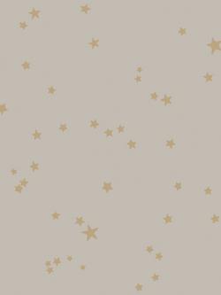 Cole & Son Stars Wallpaper, Metallic Gold On Taupe
