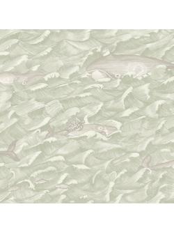 Cole & Son Melville Wallpaper, Stone & Soft Olive