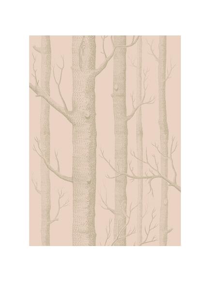 Cole & Son Woods Wallpaper, Metallic Gilver On Ballet Slipper