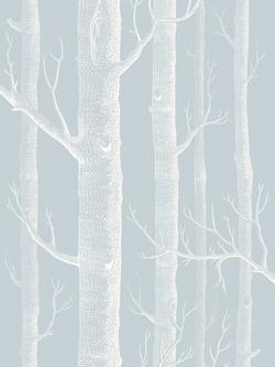 Cole & Son Woods Wallpaper, Chalk On Powder Blue