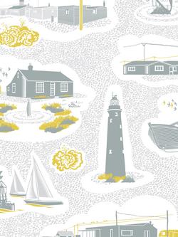 Mini Moderns Dungeness Wallpaper, Concrete, Azdpt023co