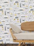 Mini Moderns Dungeness Wallpaper, Concrete, Azdpt023co