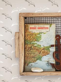 Mini Moderns Gulls Wallpaper - view 2, Stone, Azdpt025st