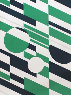 Mini Moderns Pluto Wallpaper, Emerald & Silver, Azdpt027ce