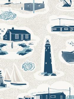 Mini Moderns Dungeness Wallpaper, Denim, Azdpt023wd