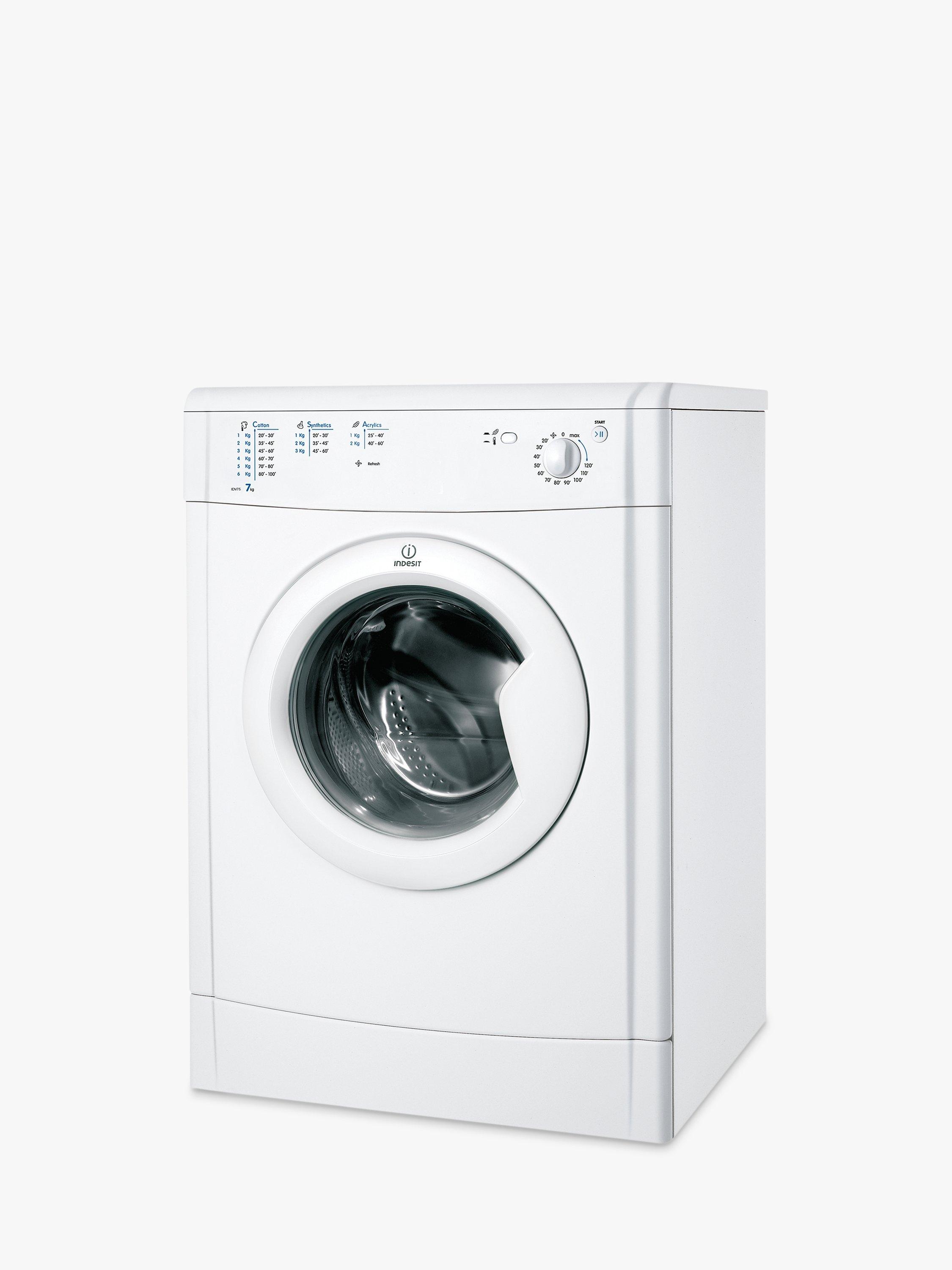 Indesit IDV75 Ecotime Vented Tumble Dryer, 7kg Load, B Energy Rating, White