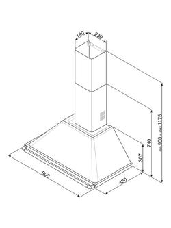 Smeg Victoria KT90 90cm Chimney Cooker Hood - view 2, Cream