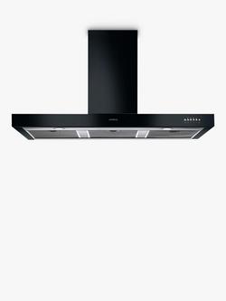 Smeg KS110BLE Symphony Chimney Cooker Hood, Gloss Black, Black