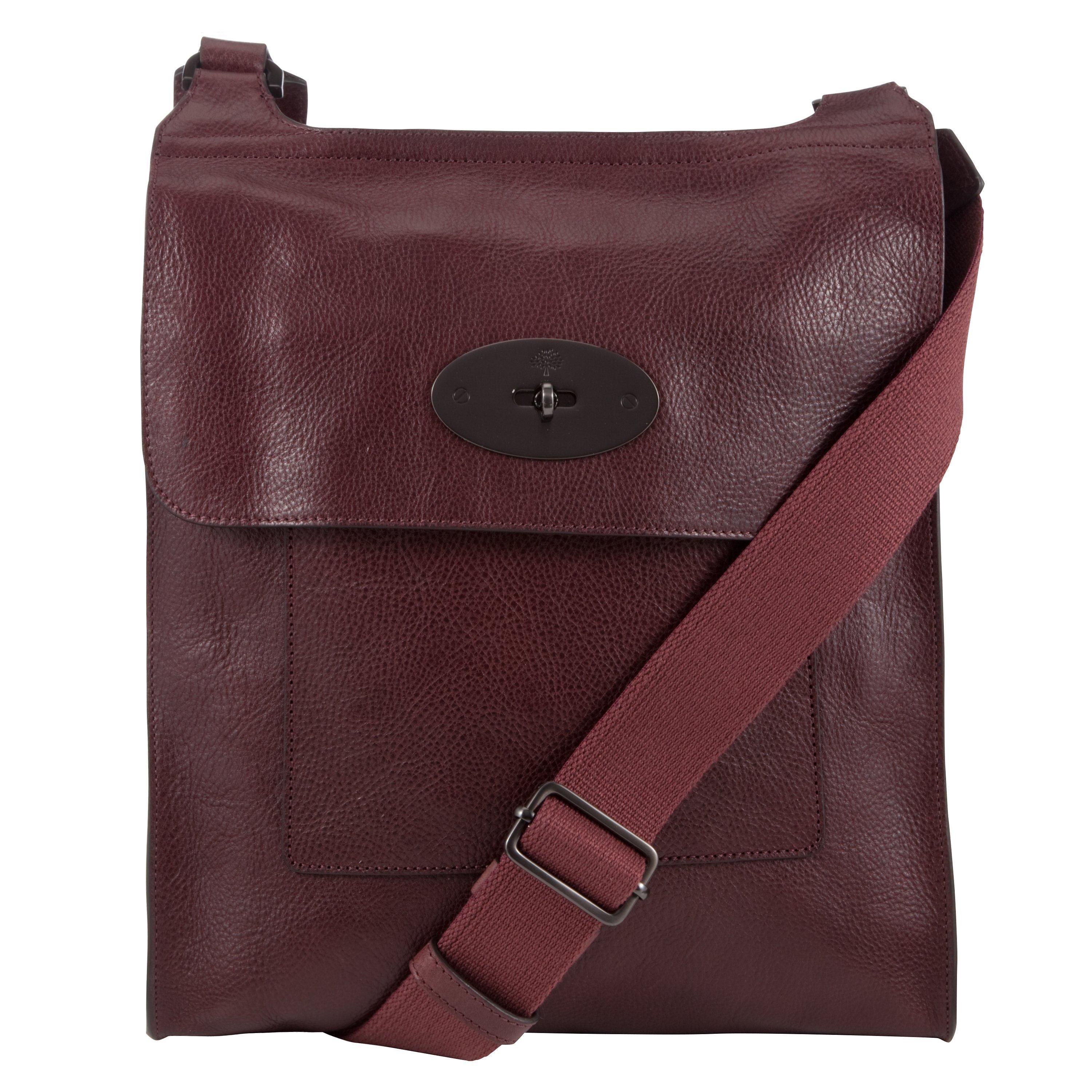 Mulberry Antony Leather Messenger Across Body Bag Oxblood