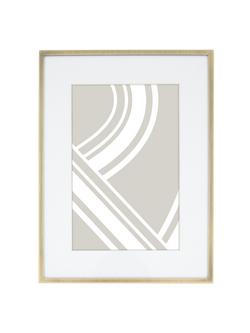 John Lewis Daya Photo Frame & Mount, Brushed Brass