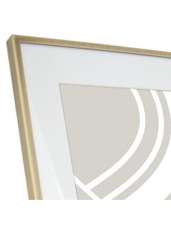 John Lewis Daya Photo Frame & Mount - view 2, Brushed Brass