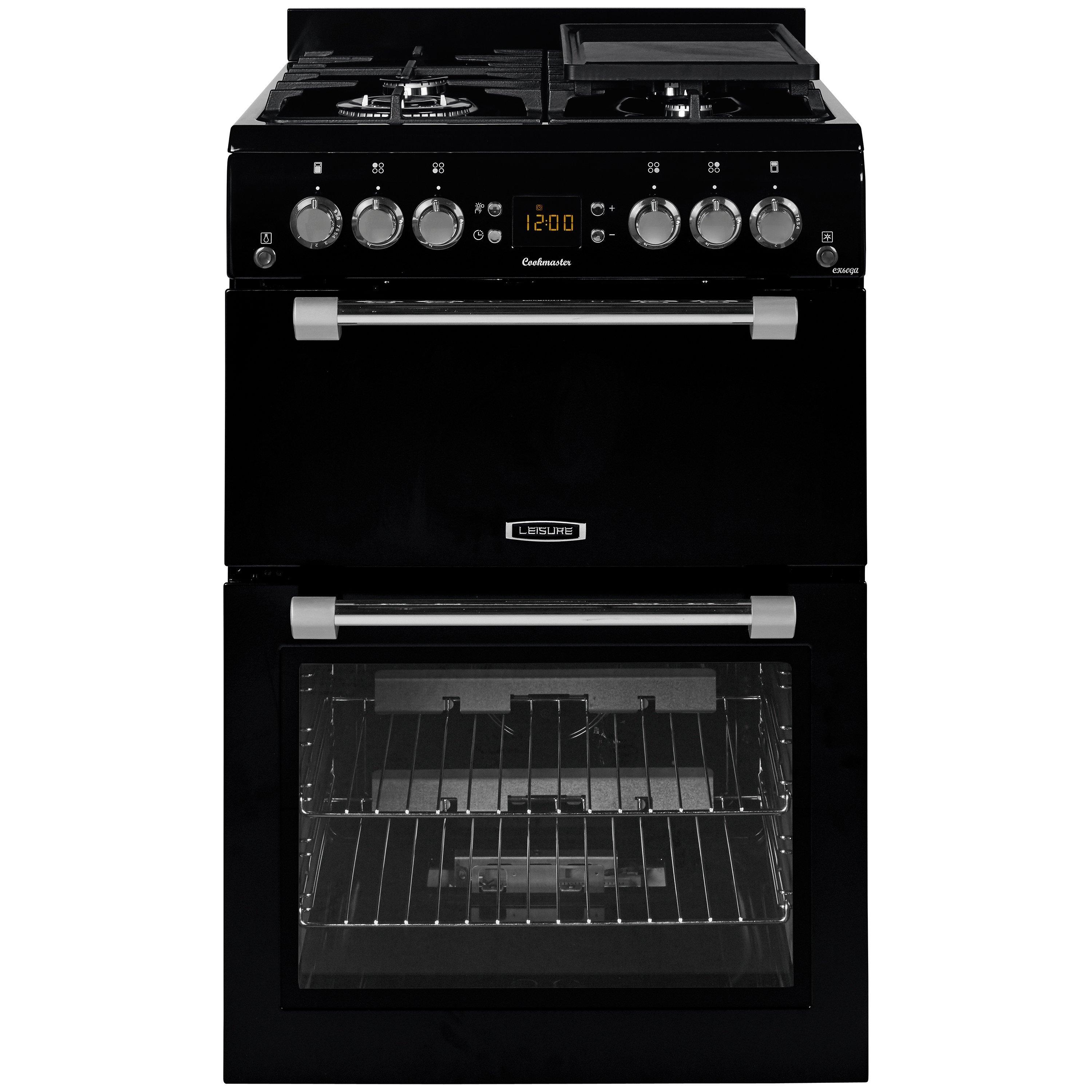 Leisure CK60GAK Gas Cooker, Black