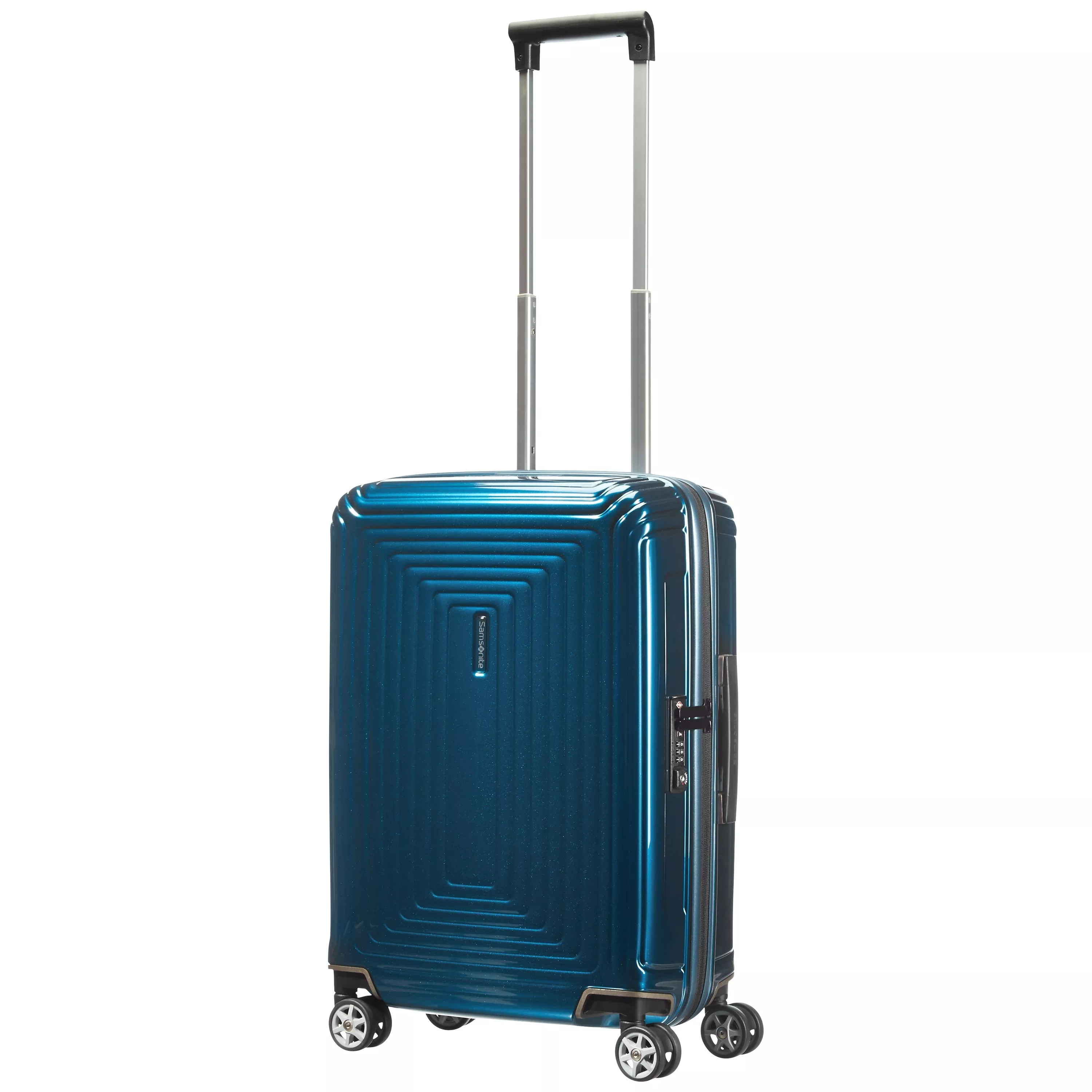 Samsonite Neopulse 4 Wheel 55cm Cabin Suitcase Metallic Blue