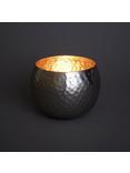 John Lewis Hammered Tealight Holder, Nickel