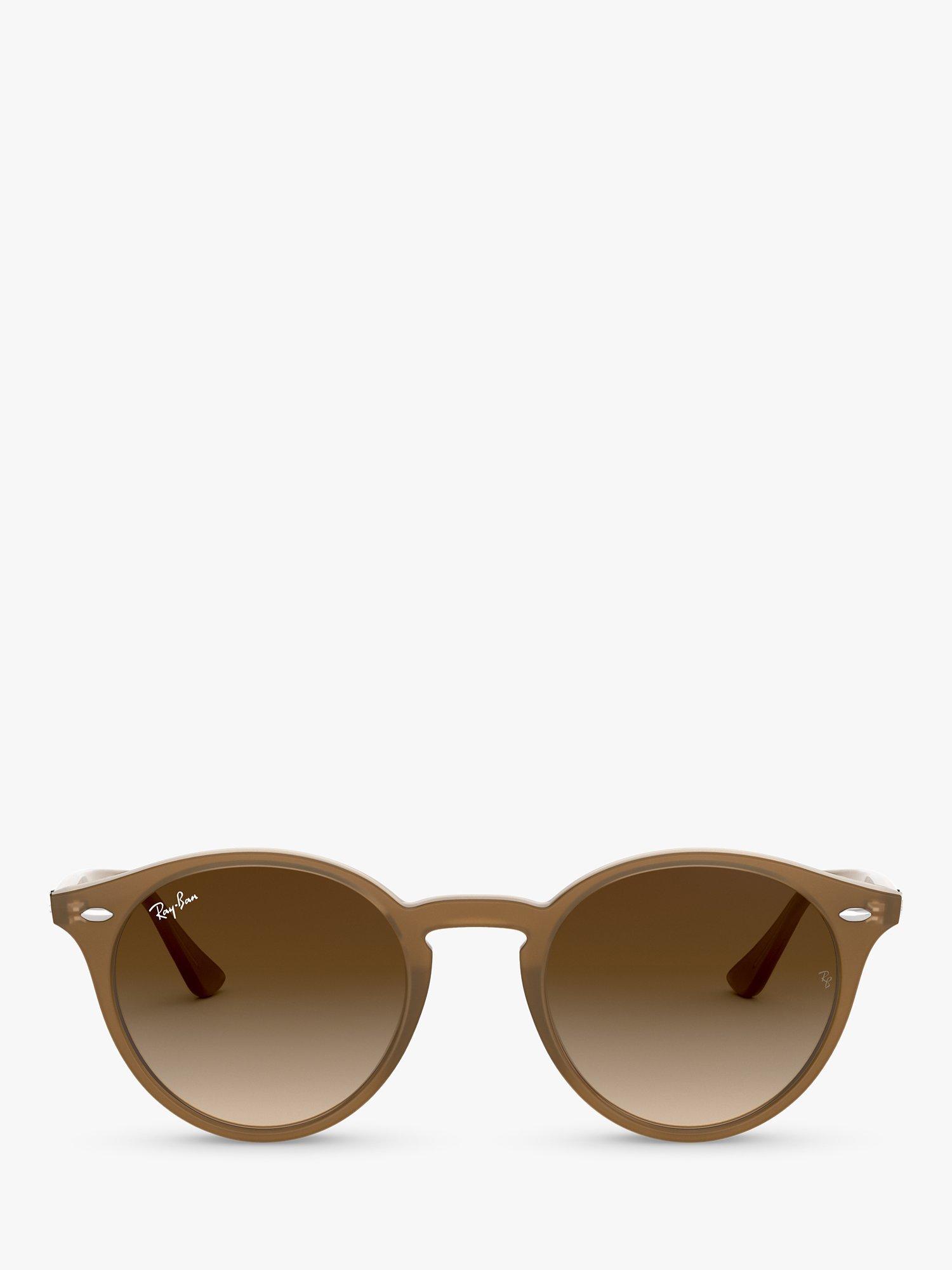 Ray-Ban RB2180 Round Framed Sunglasses, Brown