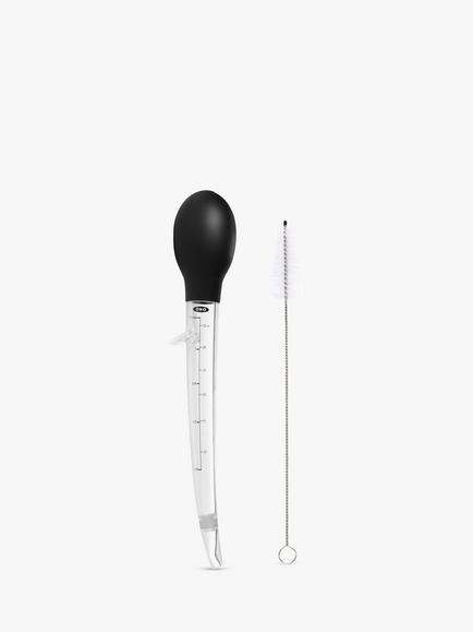 OXO Good Grips Angled Baster with Cleaning Brush, Clear