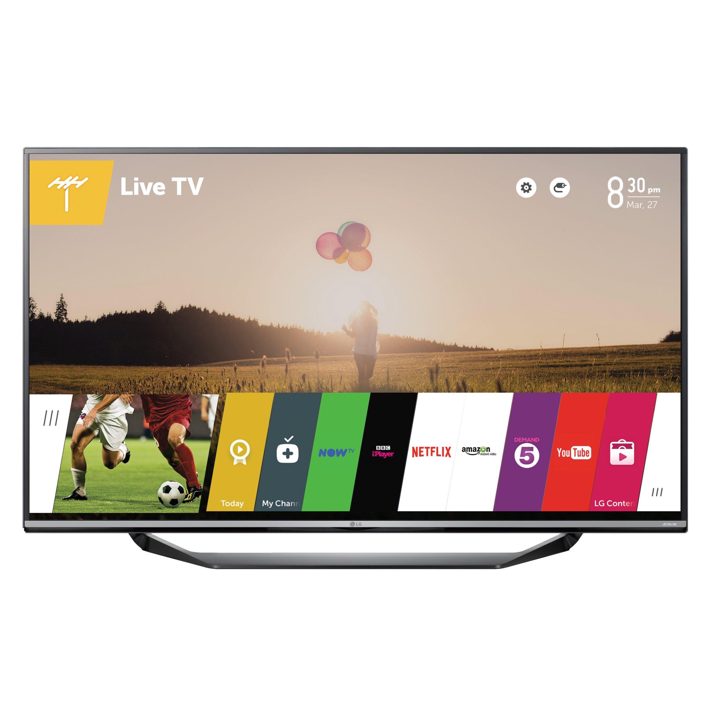 LG 60UF770V 4K Ultra-HD Smart TV, 60" with Freeview HD and Built-In Wi-Fi