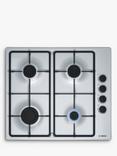 Bosch Series 2 PBP6B5B60 60cm Gas Hob, Stainless Steel